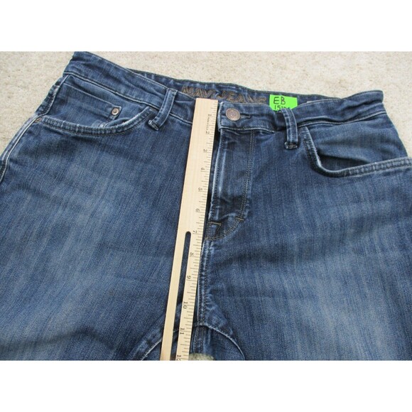 Mavi Jeans Mens 34 Blue Matt Relaxed Straight Leg Distressed Denim Casual 34x33 - Picture 6 of 14